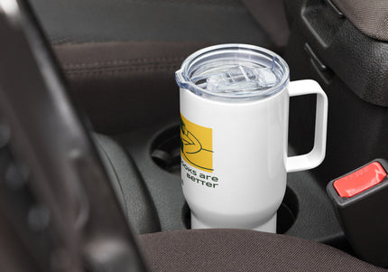 Travel mug with a handle